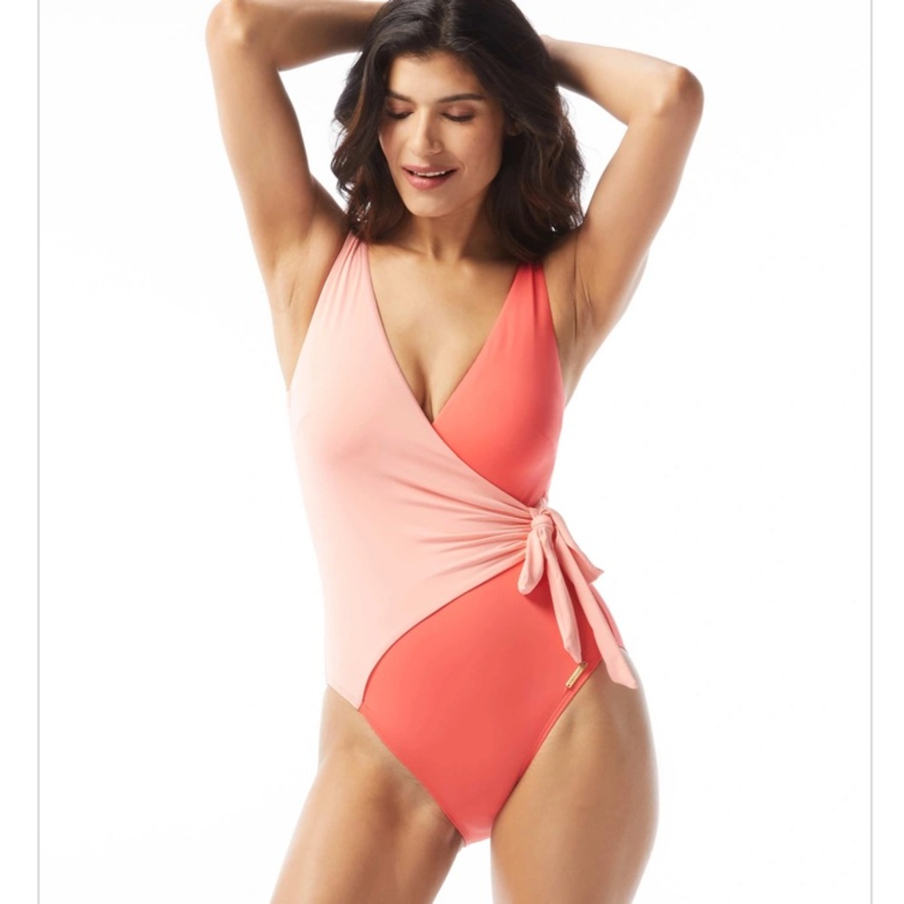 Vince camuto surplus wrap tie one piece-sun block